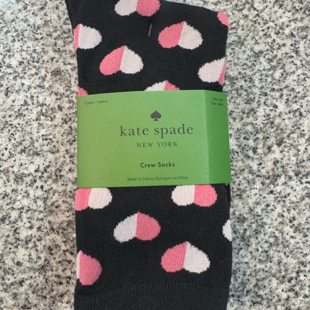 NWT Kate Spade Crew Socks - 3 Pairs